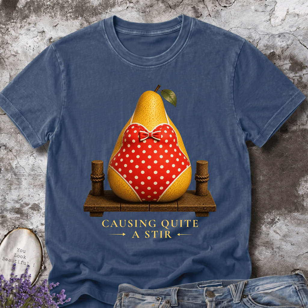 Causing Quite a Stir – Funny Pear Graphic Tee
