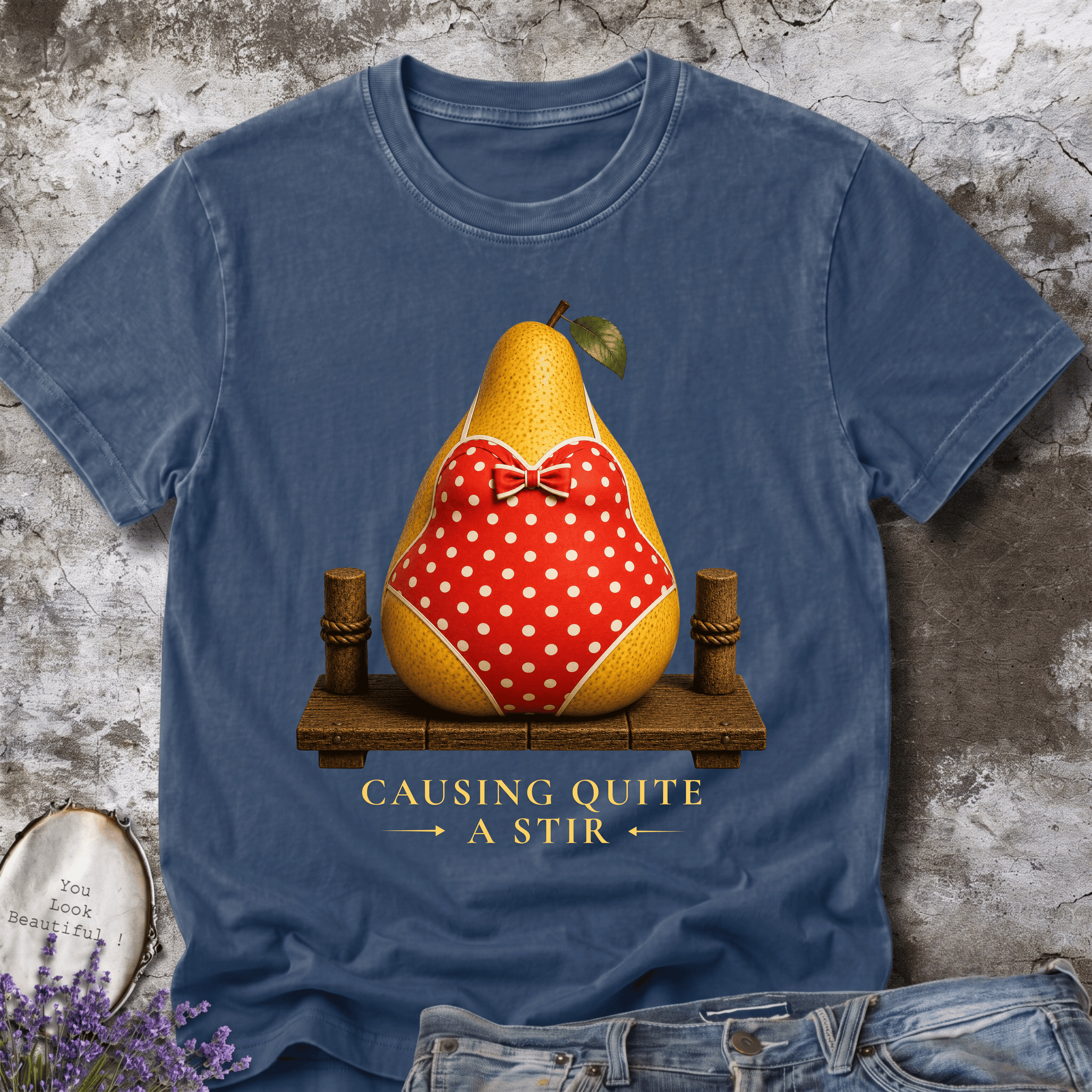 Causing Quite a Stir – Funny Pear Graphic Tee
