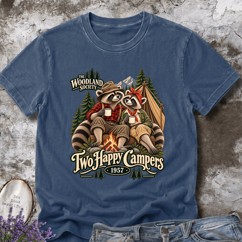 Two Happy Campers Raccoon Tee