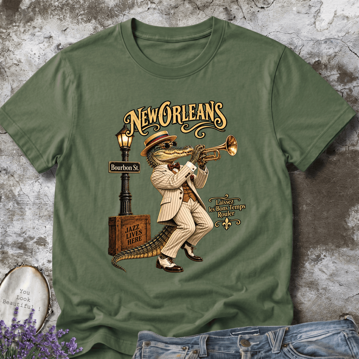 New Orleans Jazz Crocodile Tee