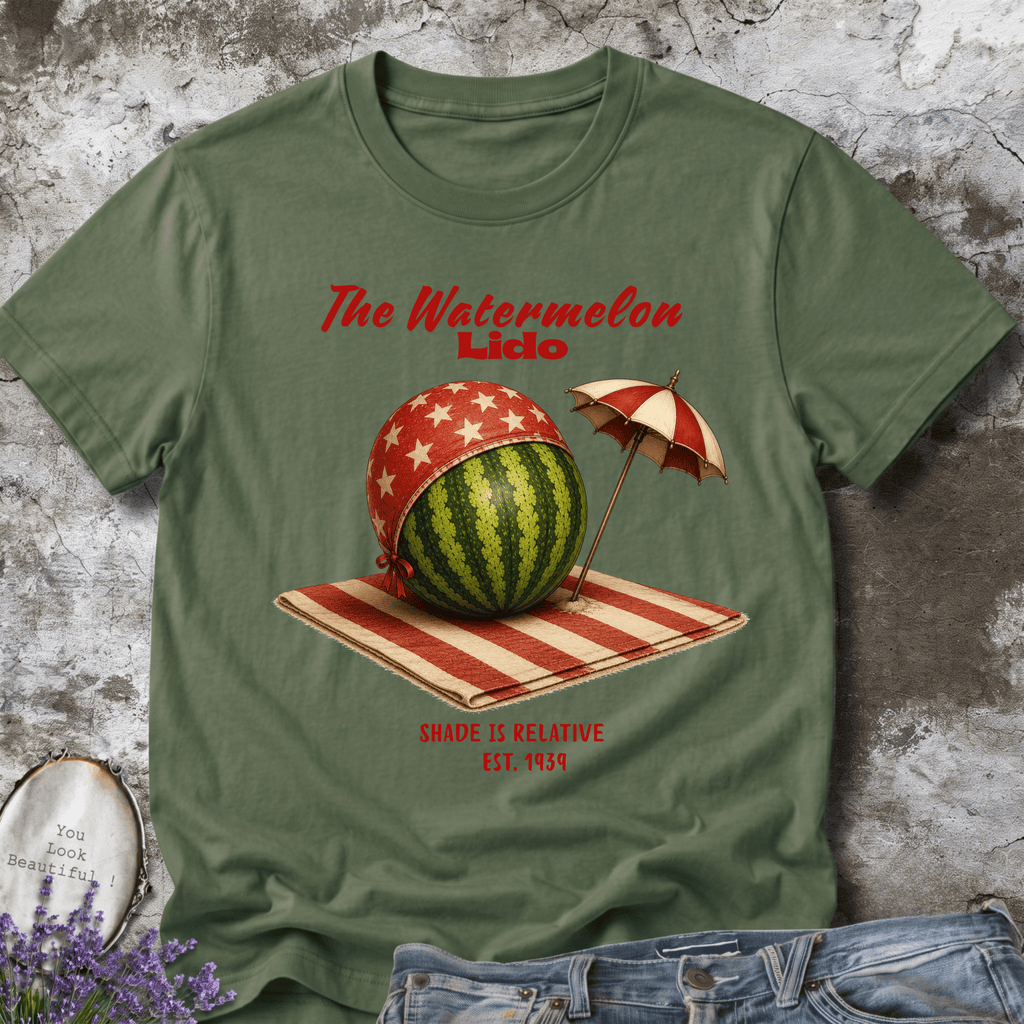The Watermelon Lido – Vintage Watermelon Beach Tee