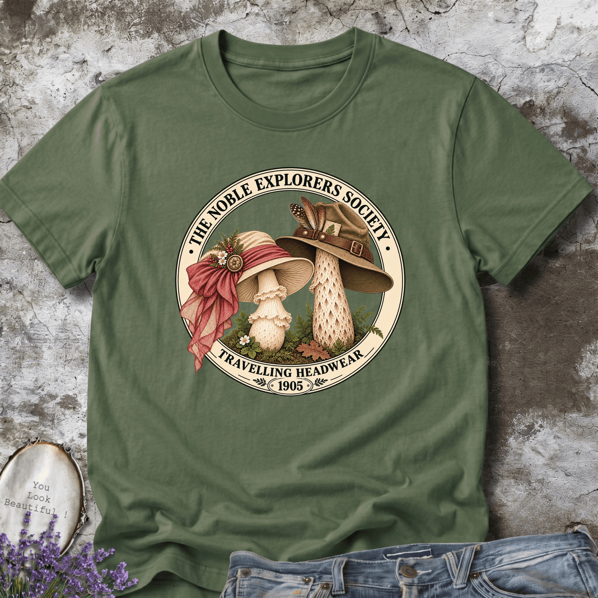 1905 Travelling Headwear Mushroom Tee
