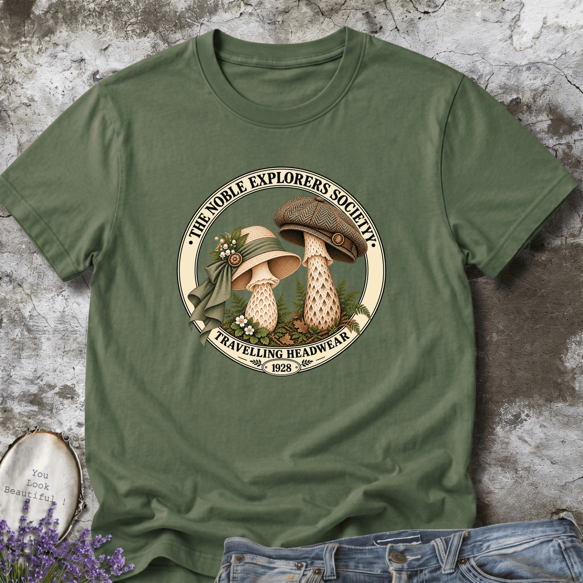 1928 Travelling Headwear Mushroom Tee