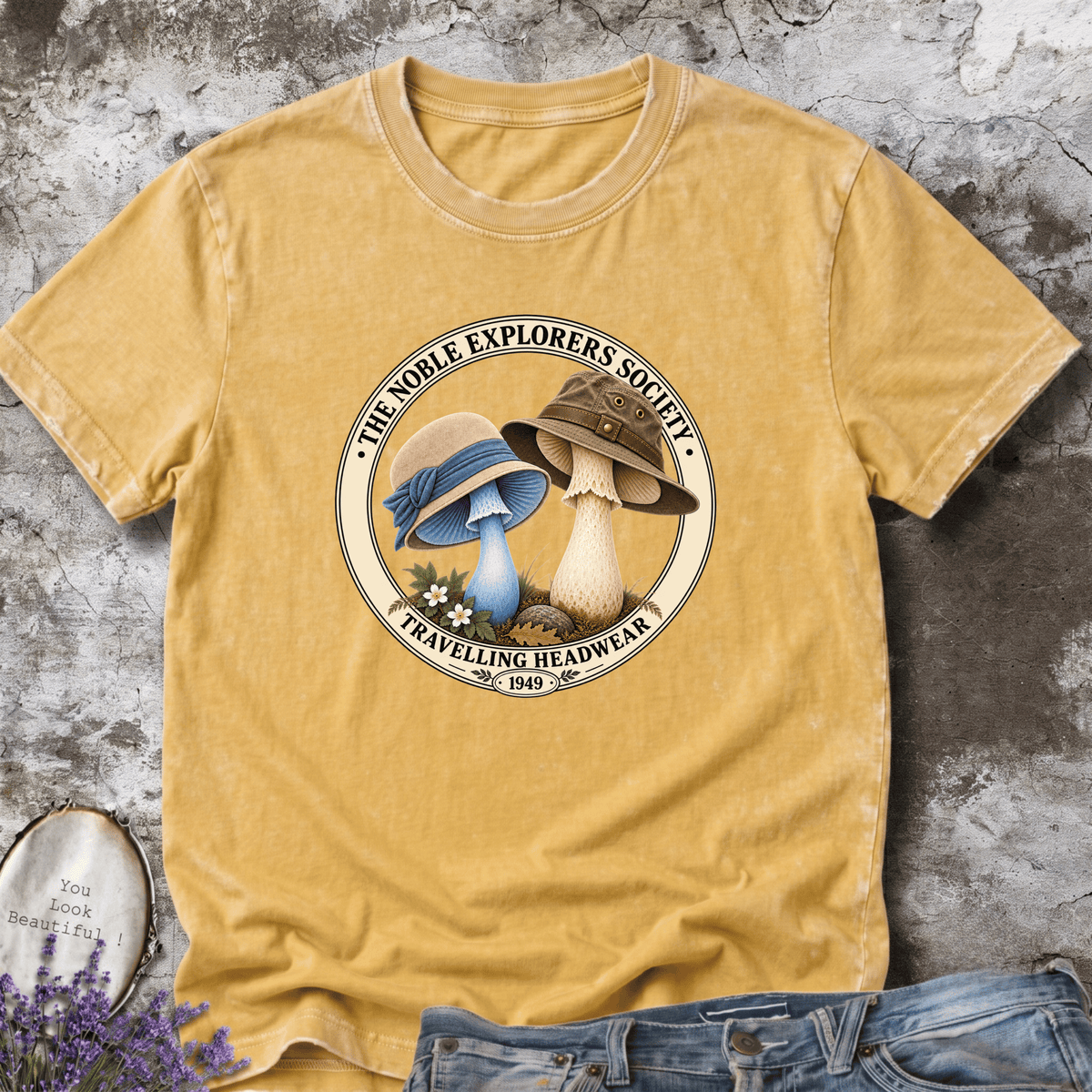 1949 Travelling Headwear Mushroom Tee