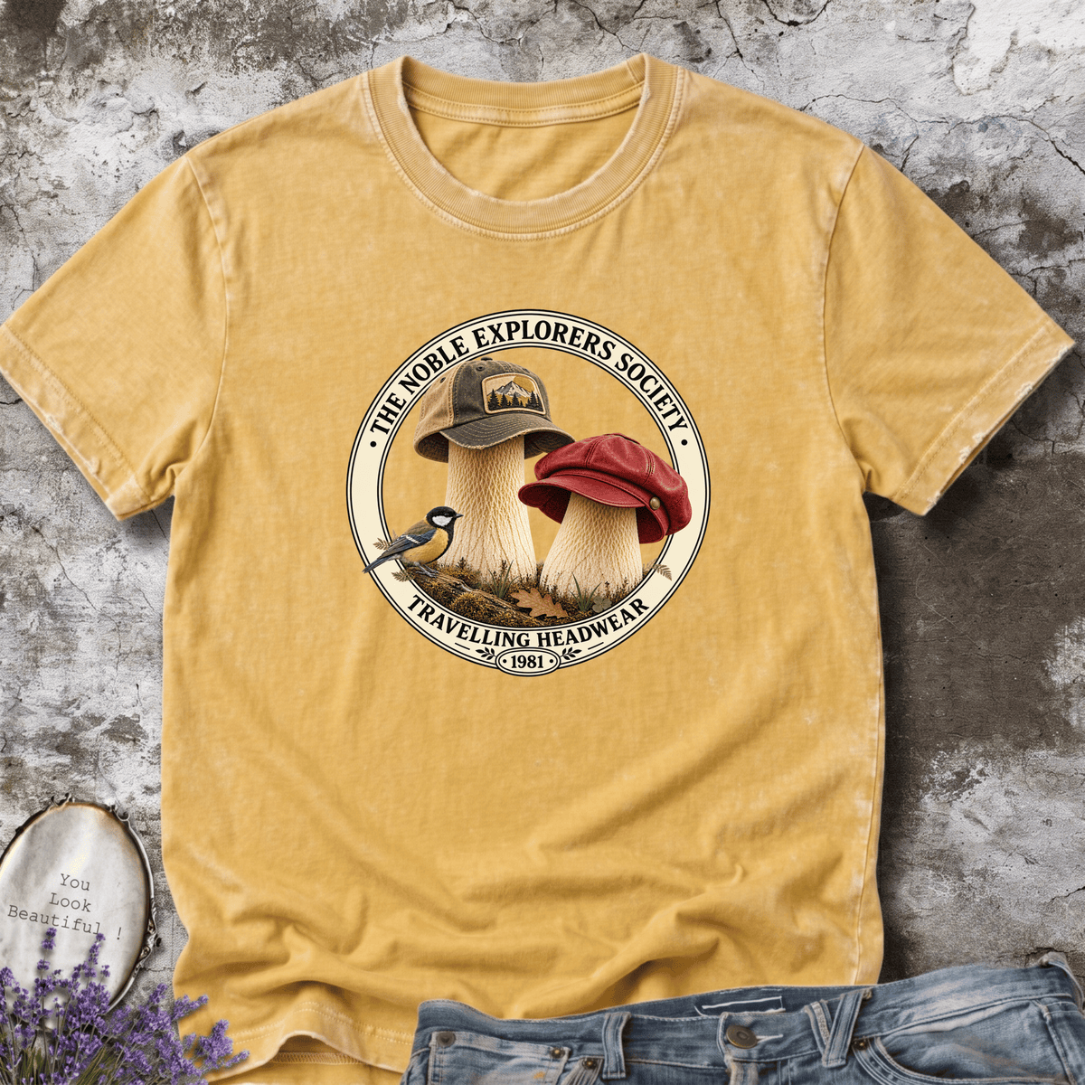 1981 Travelling Headwear Mushroom Tee