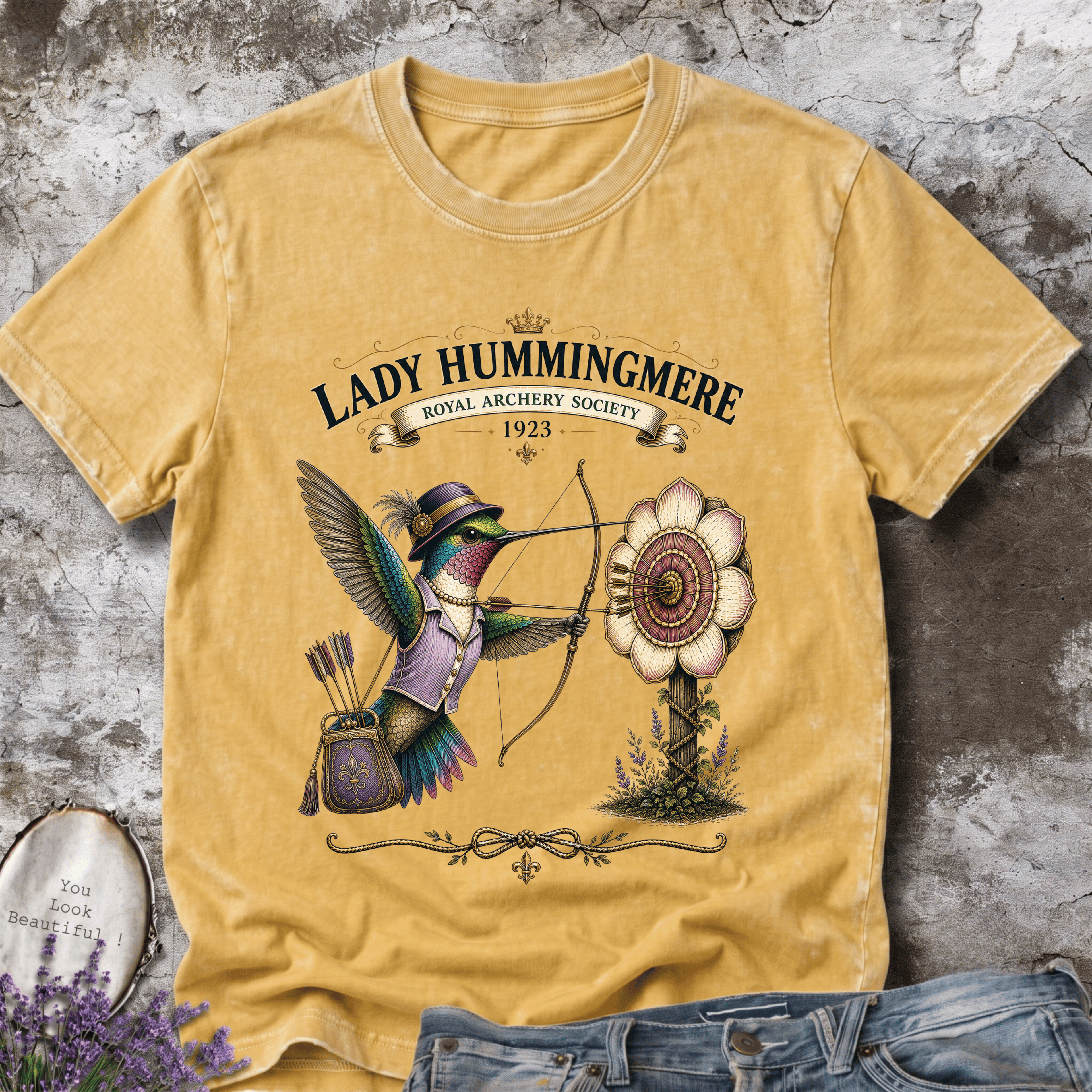 Lady Hummingmere – Vintage Royal Archery Society Tee
