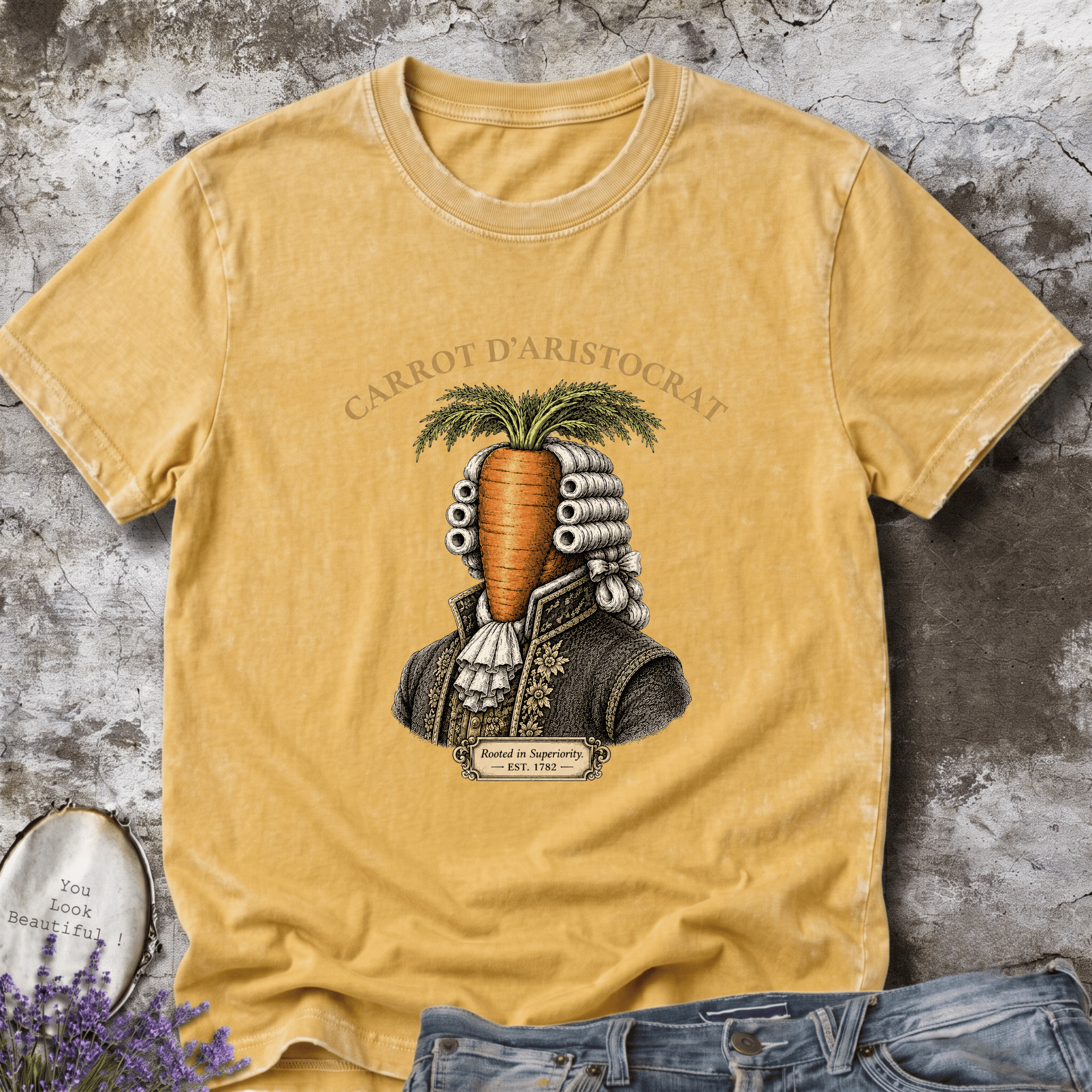 Carrot D'Aristocrat Vintage Graphic Tee | Rooted in Superiority