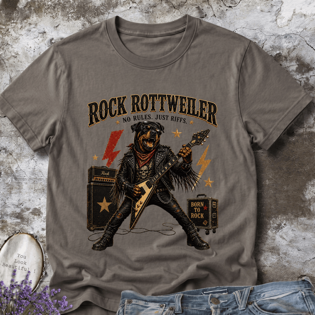 Rock Rottweiler – Vintage Rock Dog Graphic Tee