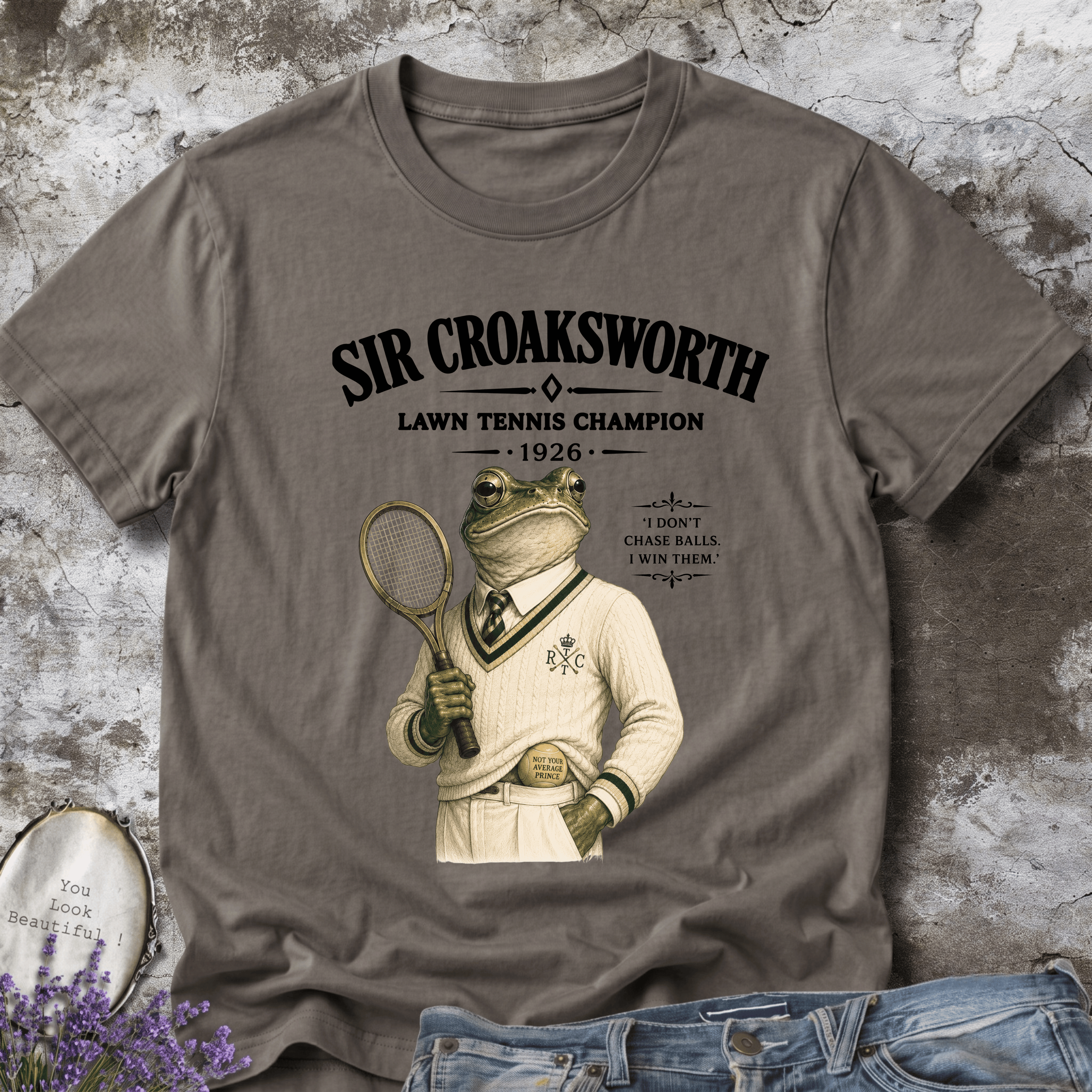 Sir Croaksworth – Lawn Tennis Champion Tee