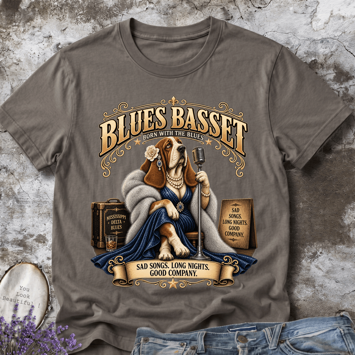 Blues Belle Basset Tee