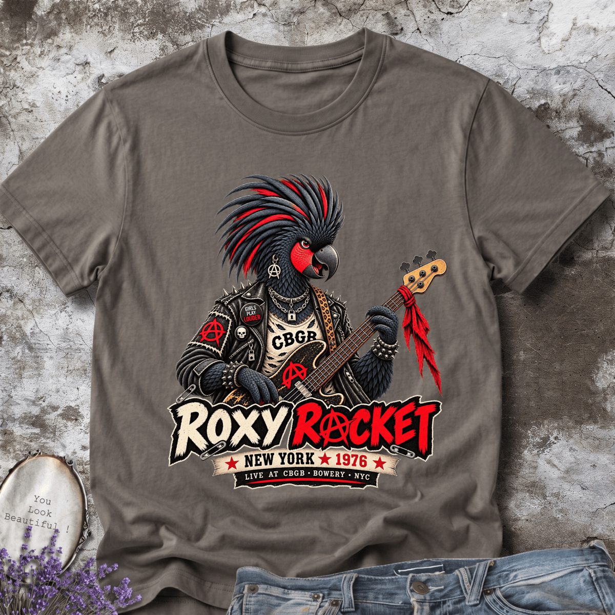 Roxy Racket Punk Rock Tee