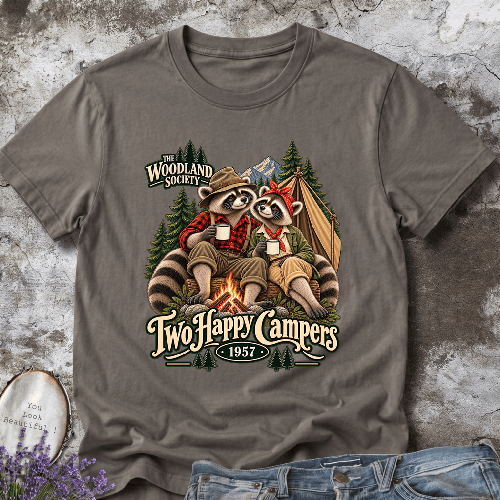 Two Happy Campers Raccoon Tee