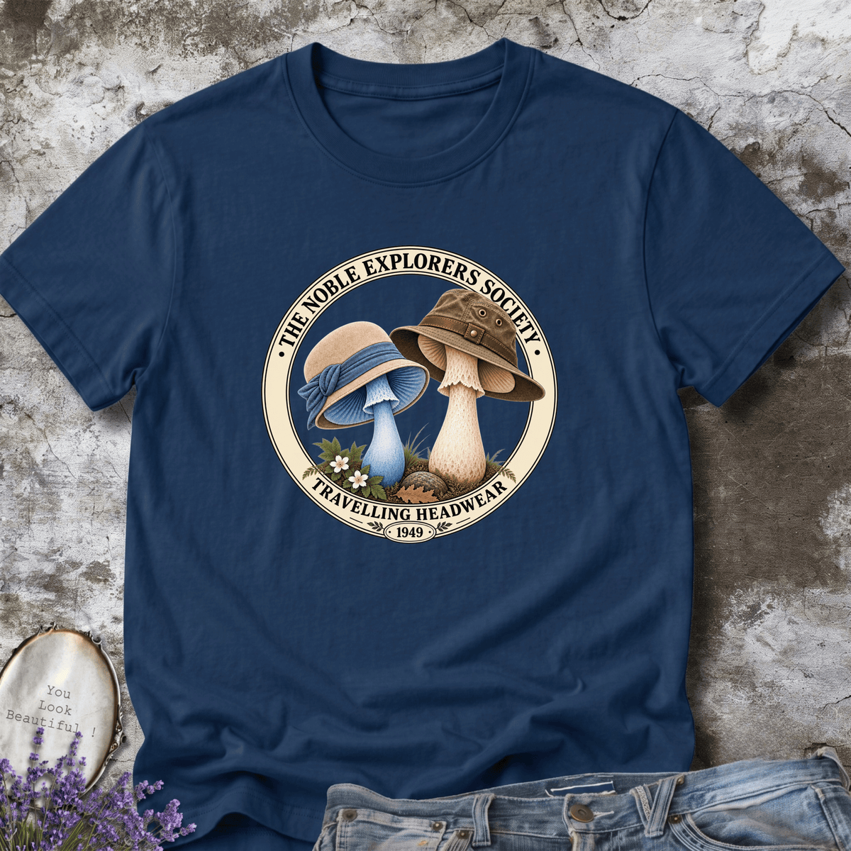 1949 Travelling Headwear Mushroom Tee