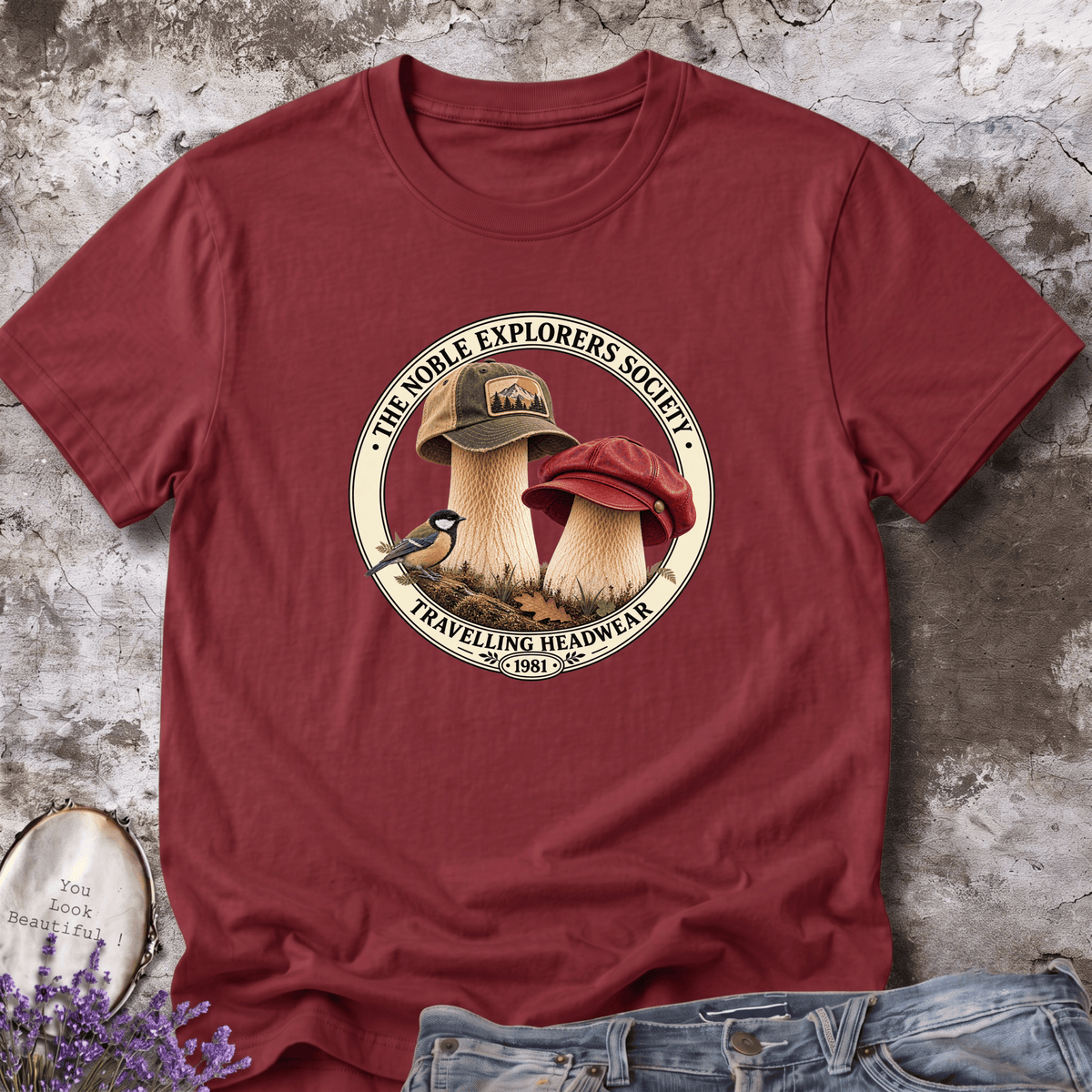 1981 Travelling Headwear Mushroom Tee