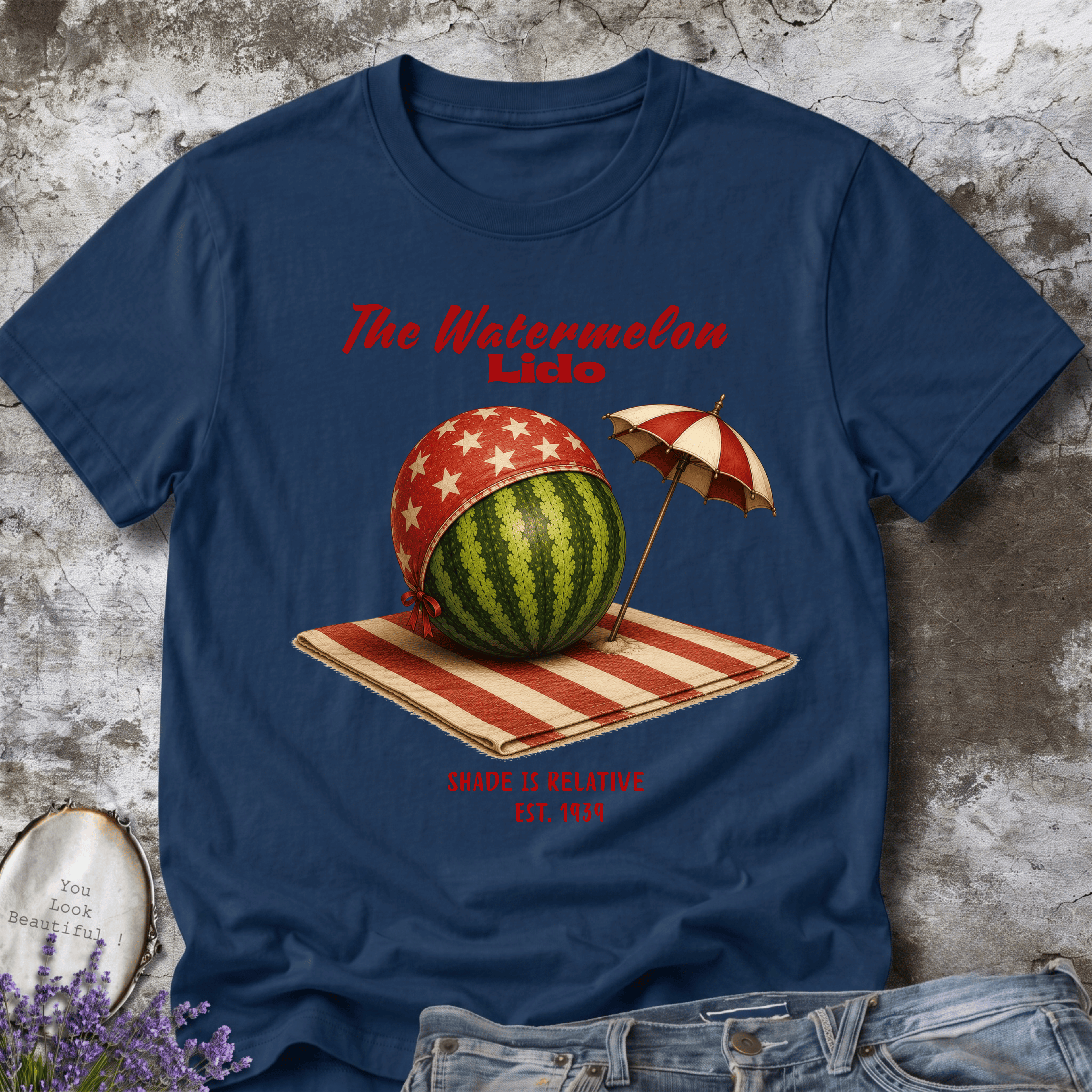 The Watermelon Lido – Vintage Watermelon Beach Tee