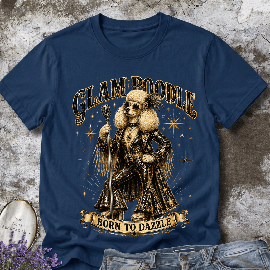 Glam Poodle – Elegant Poodle Vintage Tee