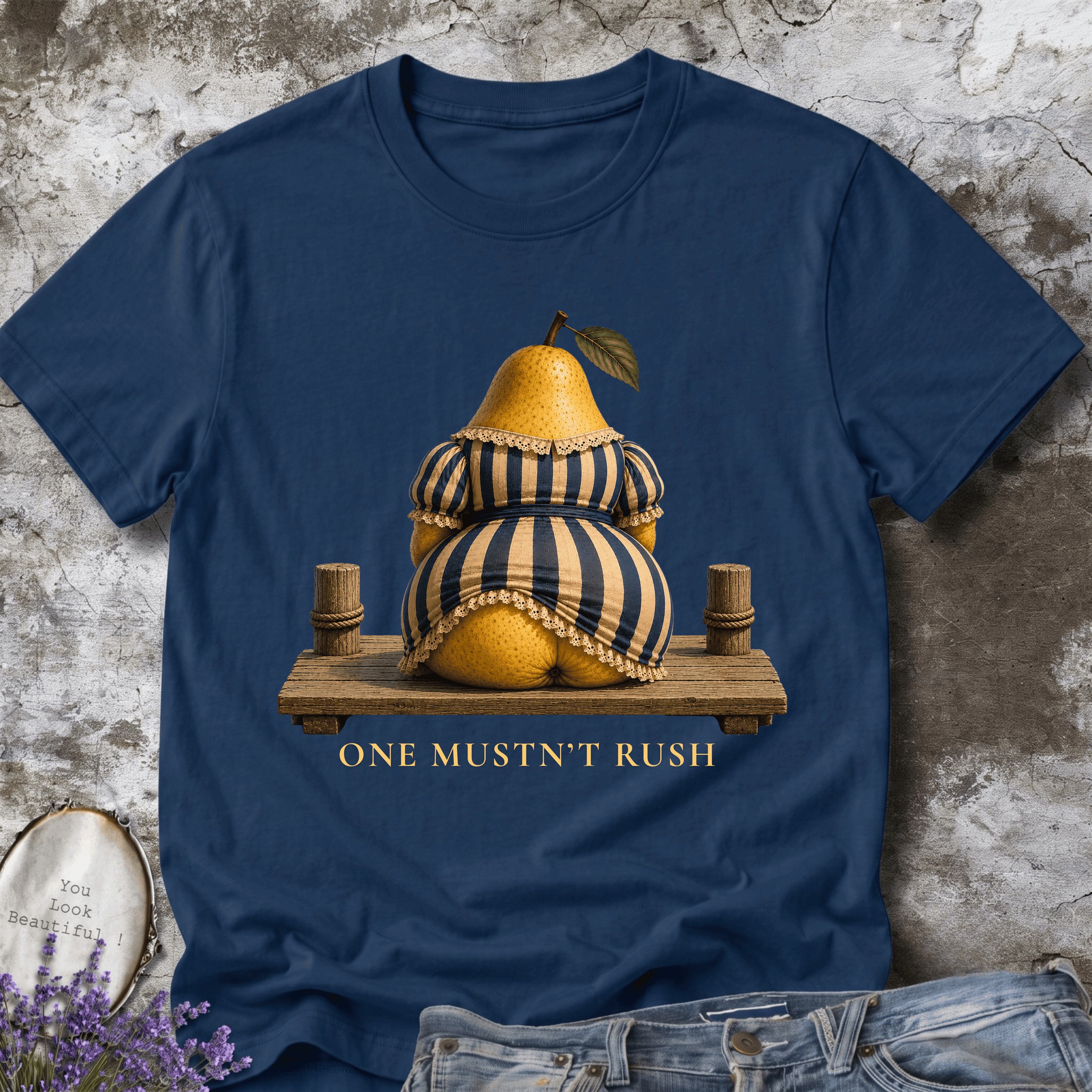 One Mustn't Rush – Victorian Pear Graphic Tee