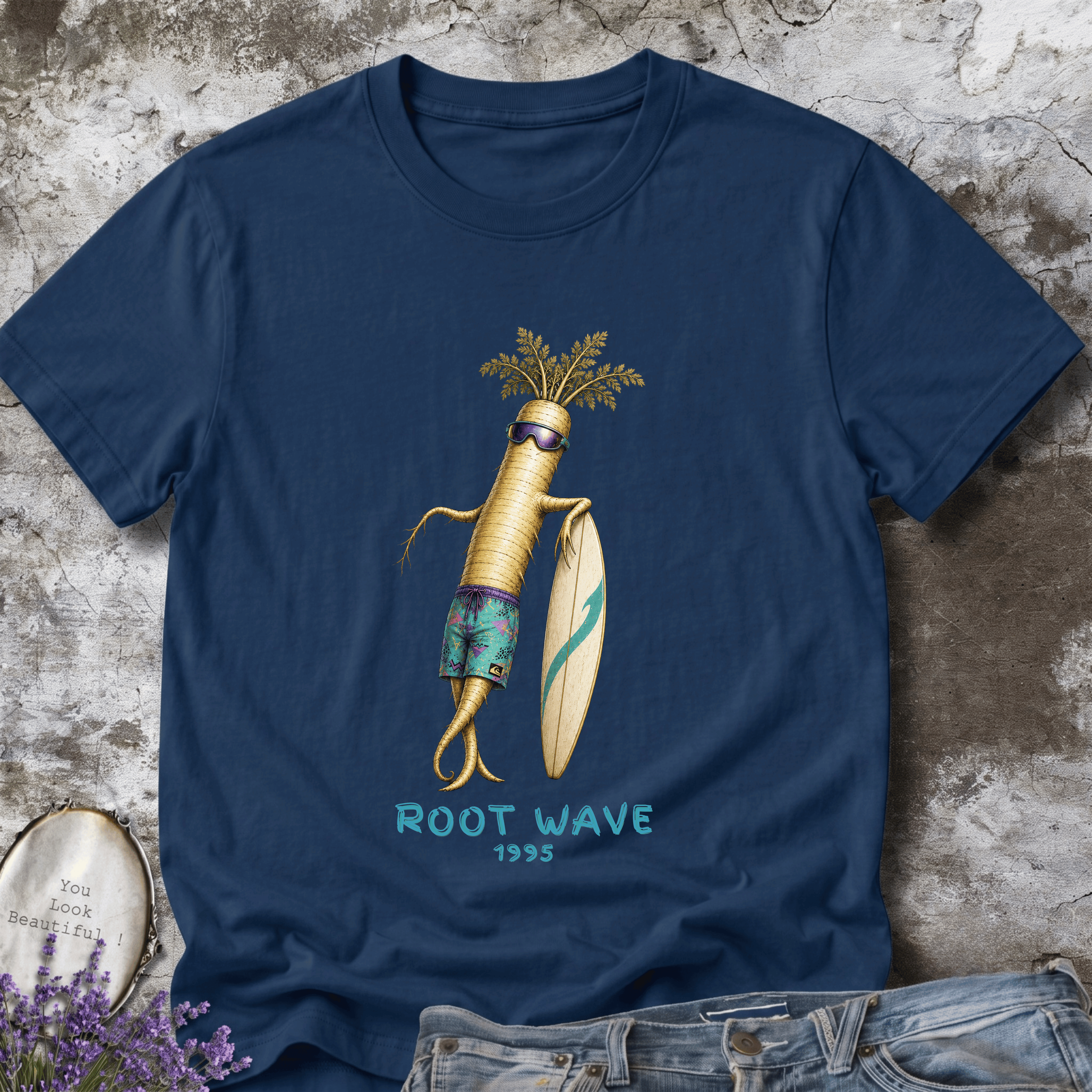 Root Wave 1995 – Funny Surfing Parsnip Tee
