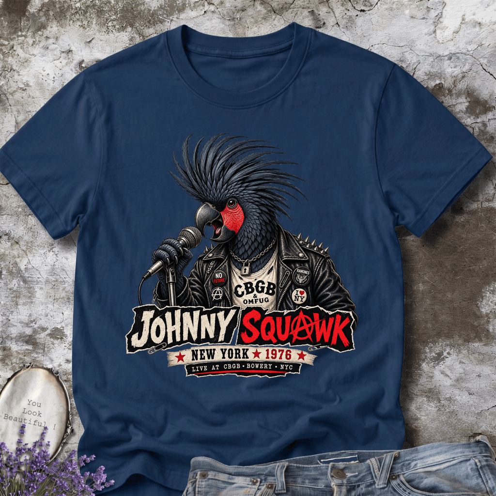 Johnny Squawk – 1976 Punk Rock  Cockatoo Tee