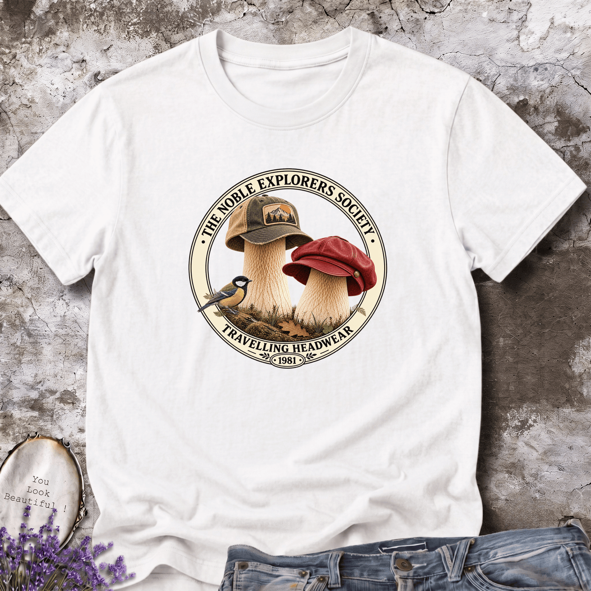 1981 Travelling Headwear Mushroom Tee