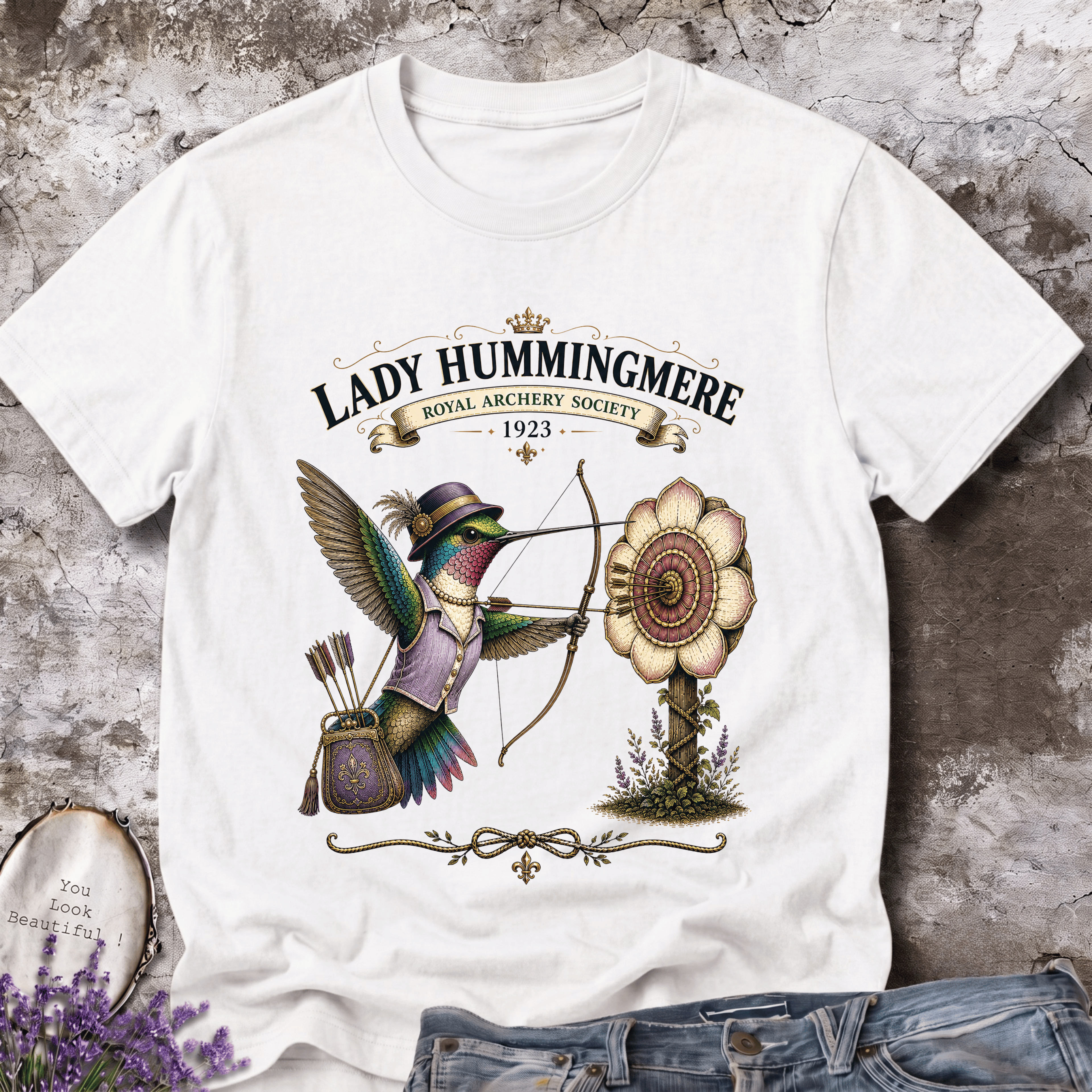 Lady Hummingmere – Vintage Royal Archery Society Tee