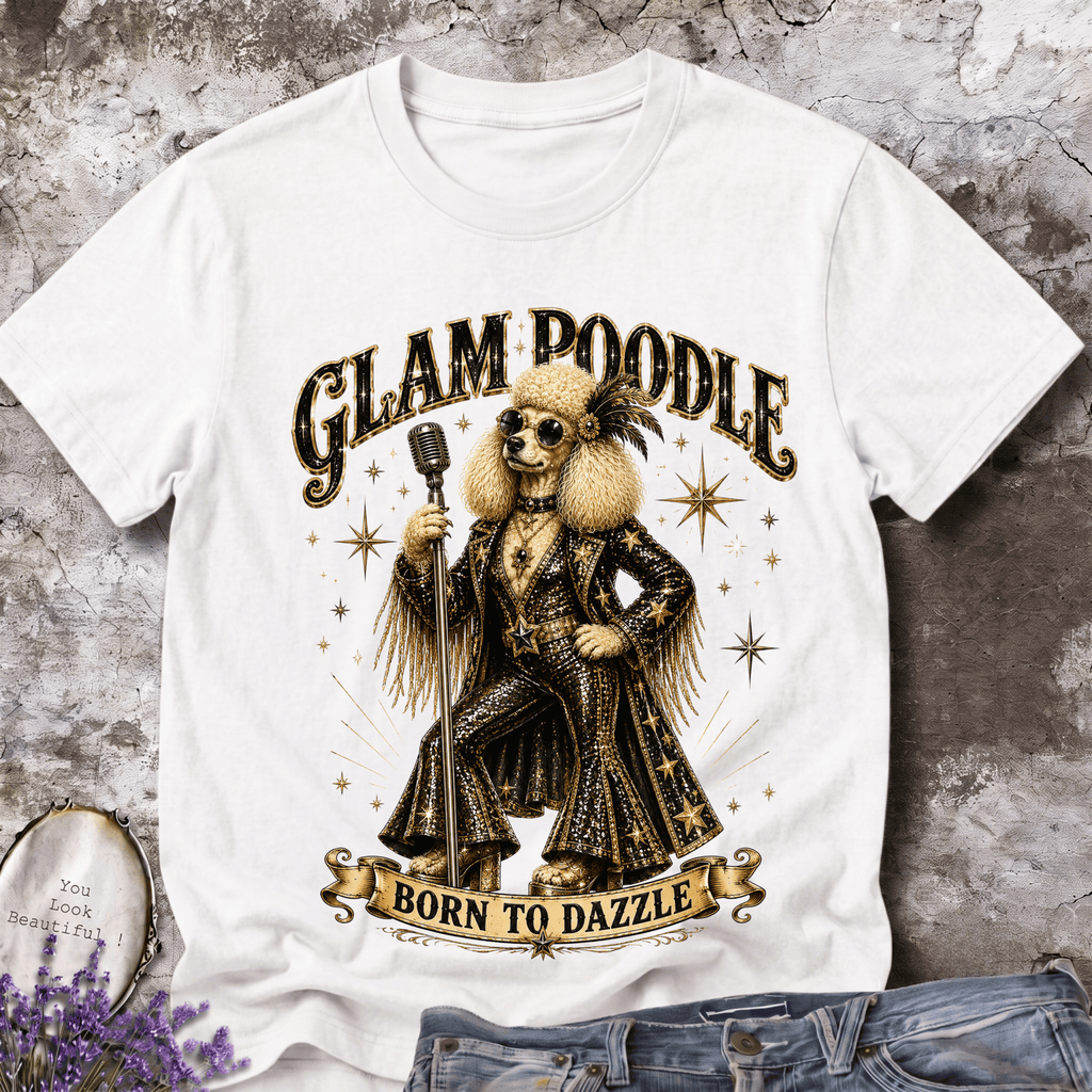 Glam Poodle – Elegant Poodle Vintage Tee