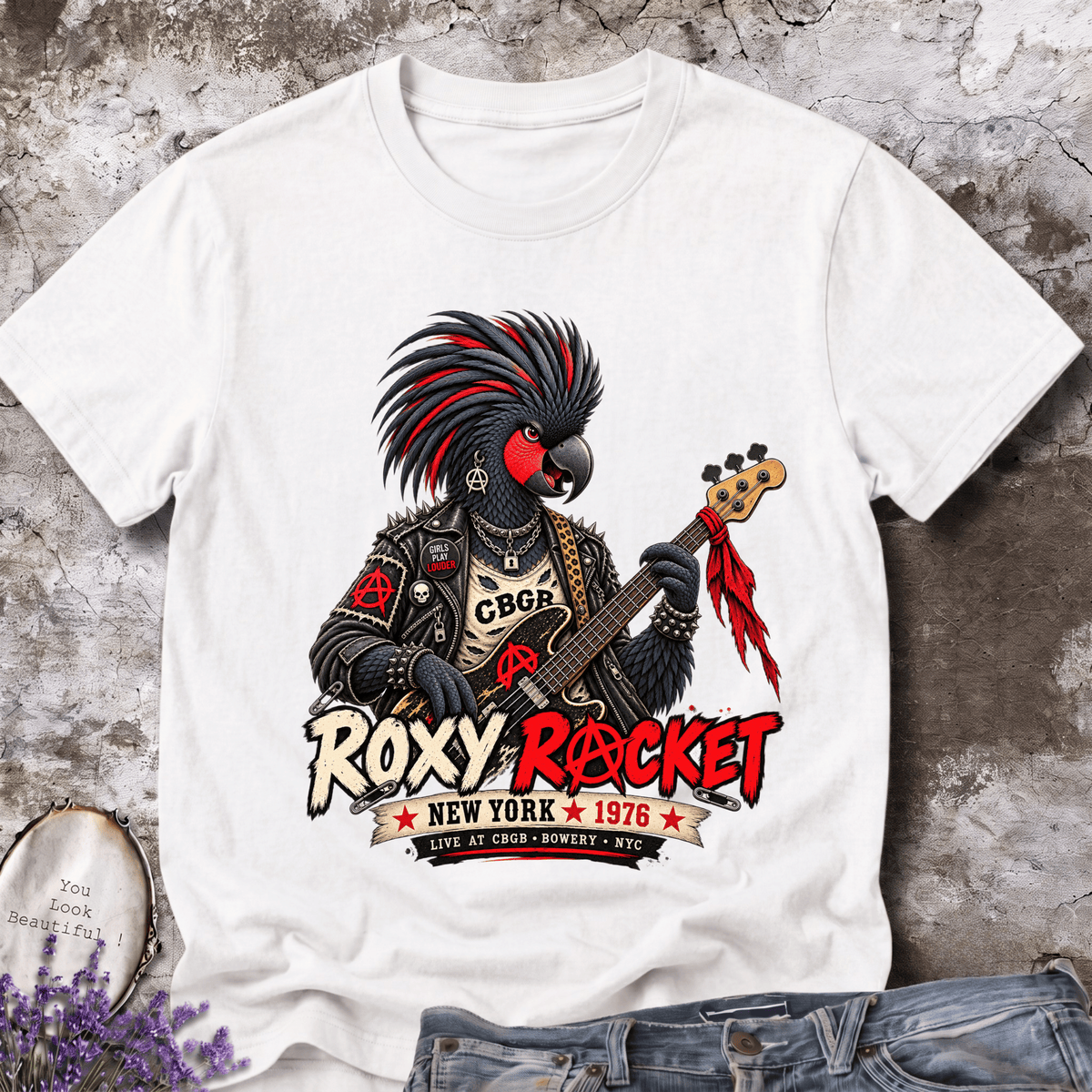 Roxy Racket Punk Rock Tee